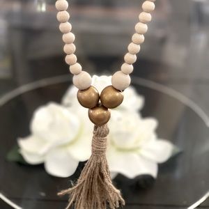 Handmade decorative wood beads.